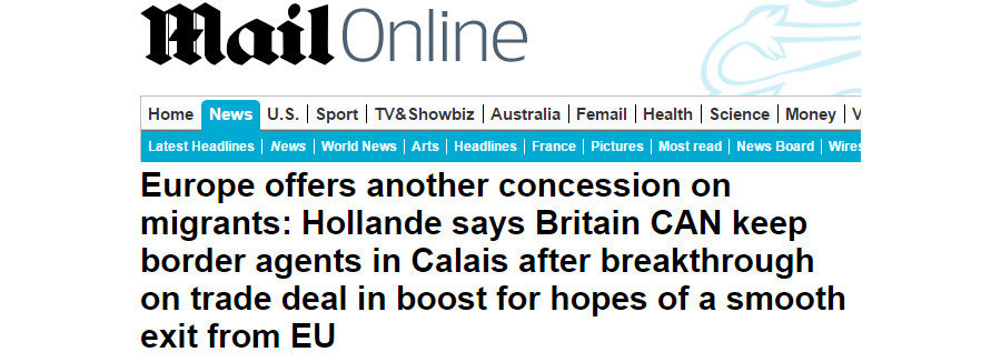 Mail Online Brexit headline