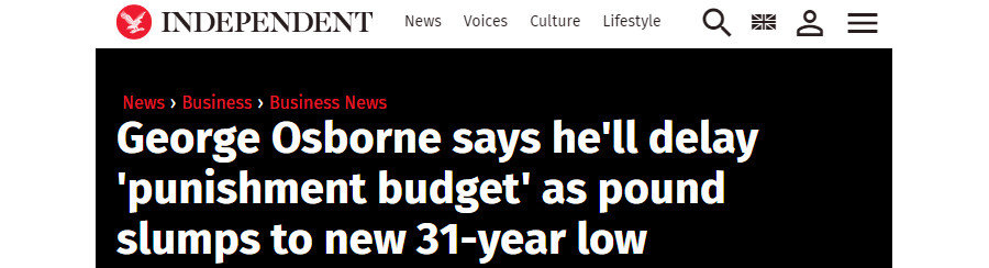 The Independent Brexit headline