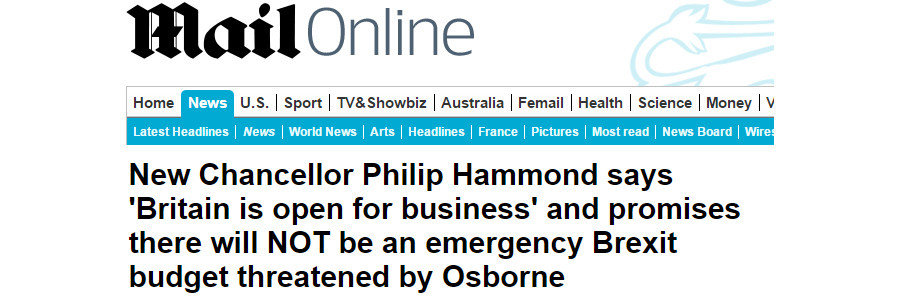 Mail Online Hammond headline
