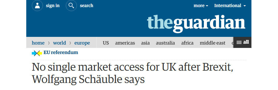 The Guardian Schauble headline