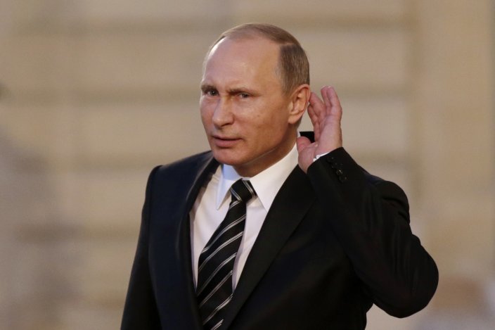 Putin trying to hear