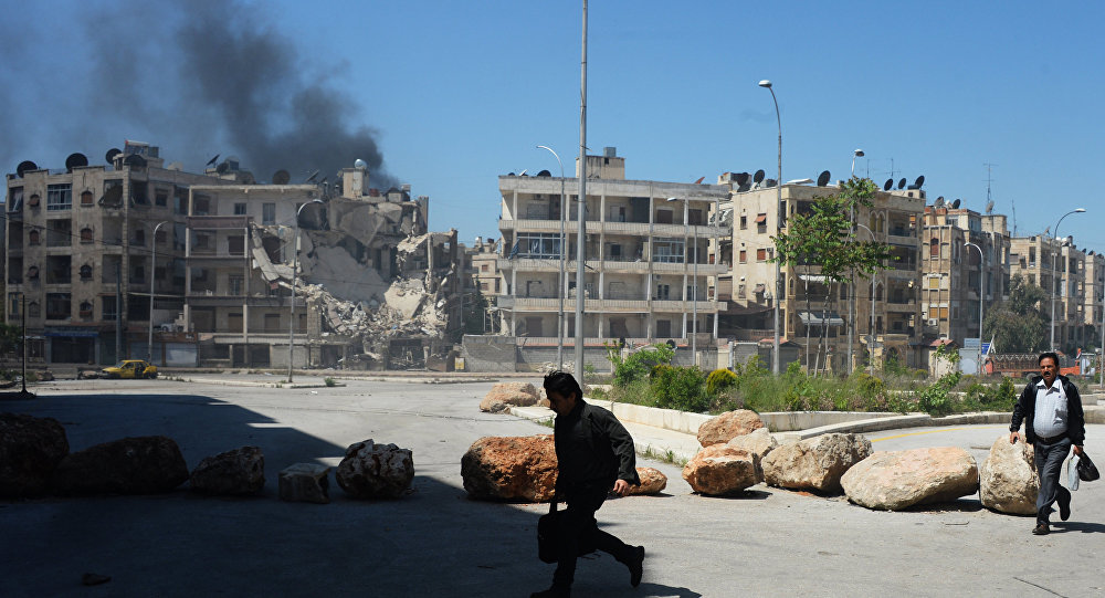 militant shelling aleppo