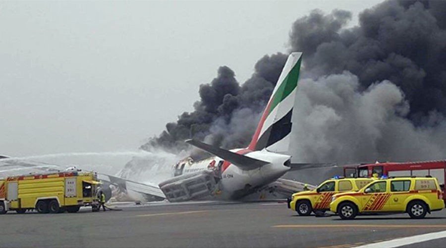Emirates jet plane crash