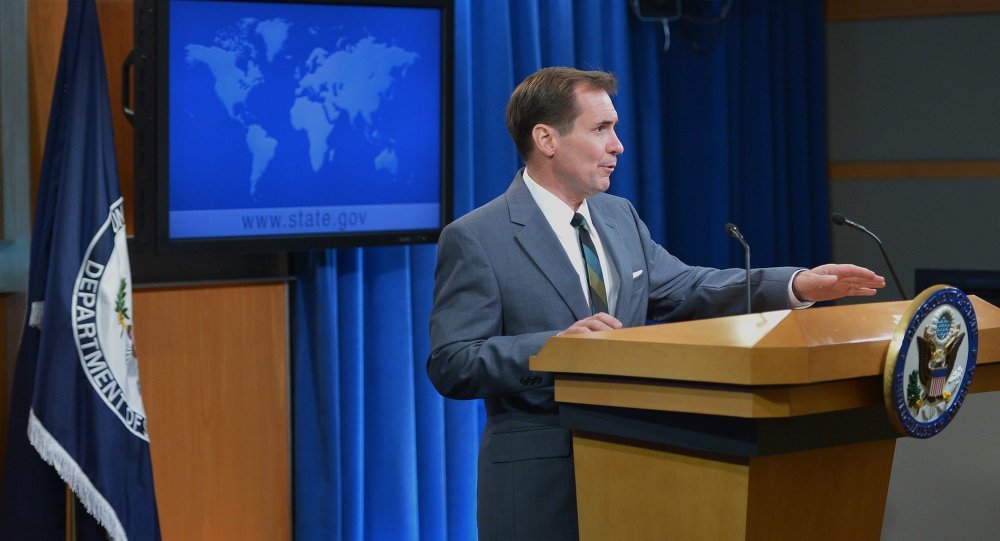 Click to enlarge US State Department spokesman John Kirby