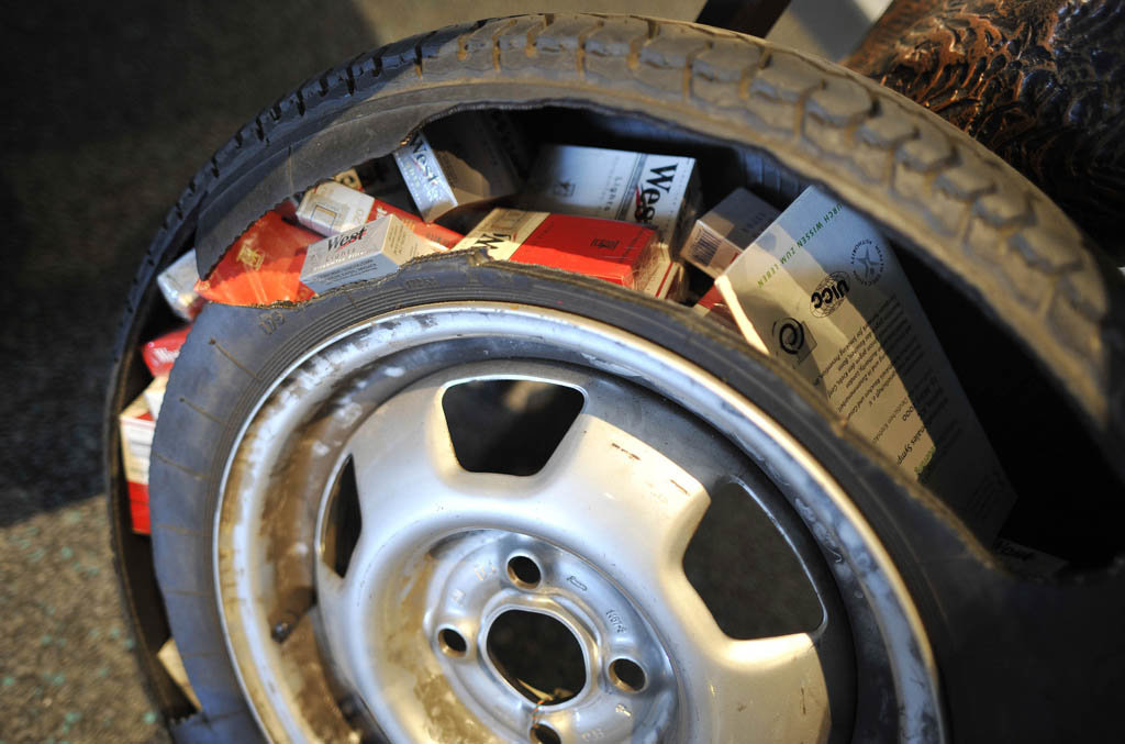 Ciggies-in-a-tire