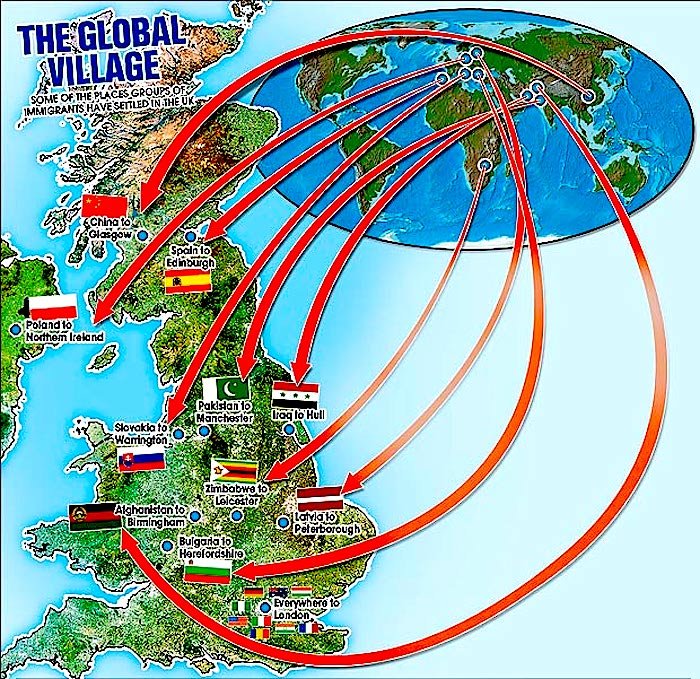 Map UK destinations