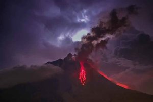 Mount Sinabung volcano eruption