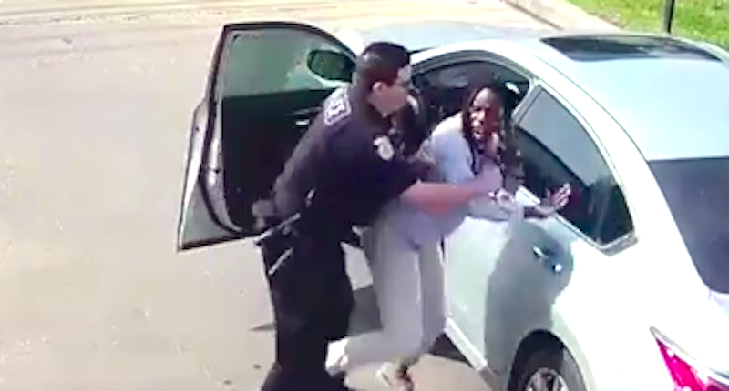 Earledreka White and Officer Gentian Luca