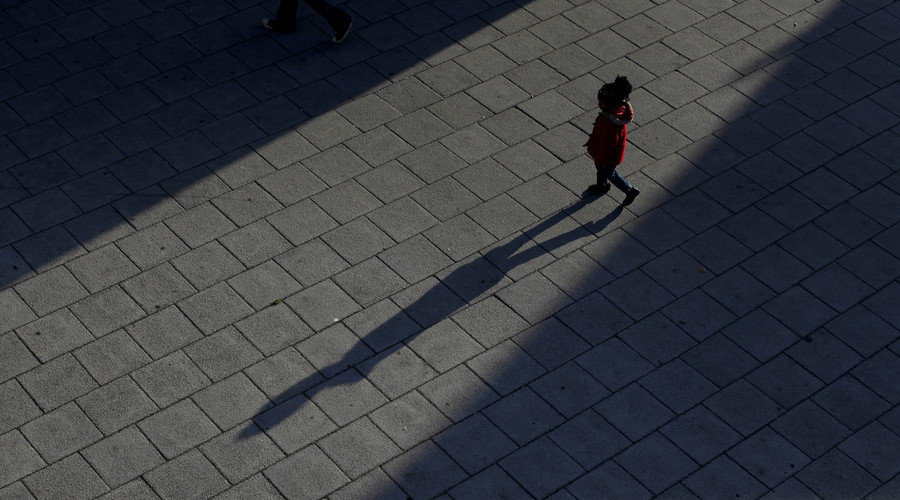 Click to enlarge Child walking alone
