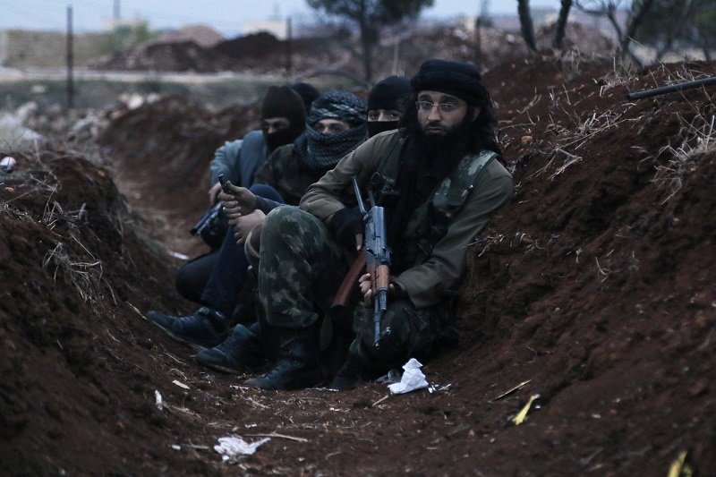 Members of al Qaeda’s Nusra Front near al-Zahra village, north of Aleppo city