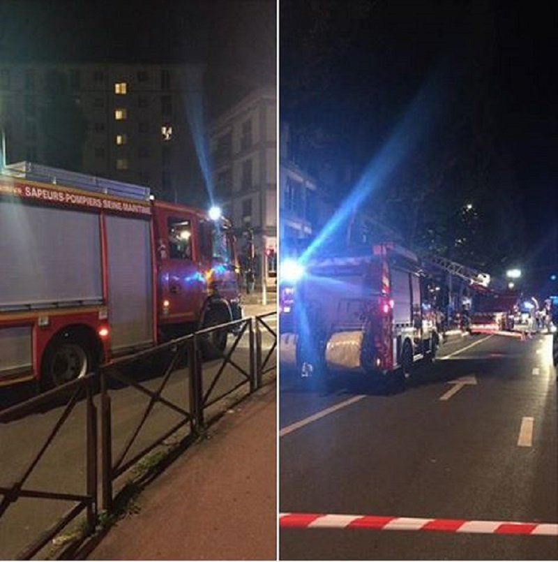 Fire at French bar