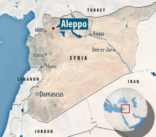 aleppo syria map