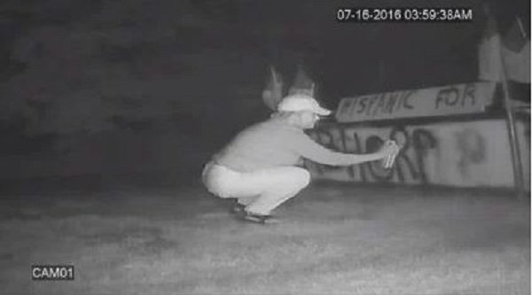 Trump sign vandalism