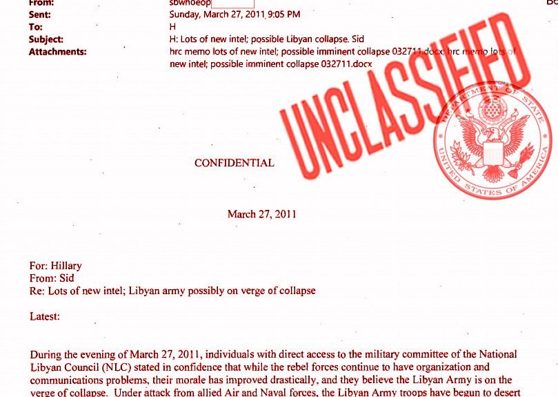 Click to enlarge leaked Clinton email