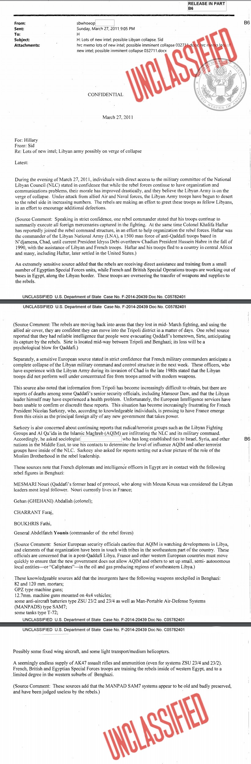 Click to enlarge leaked Clinton emails