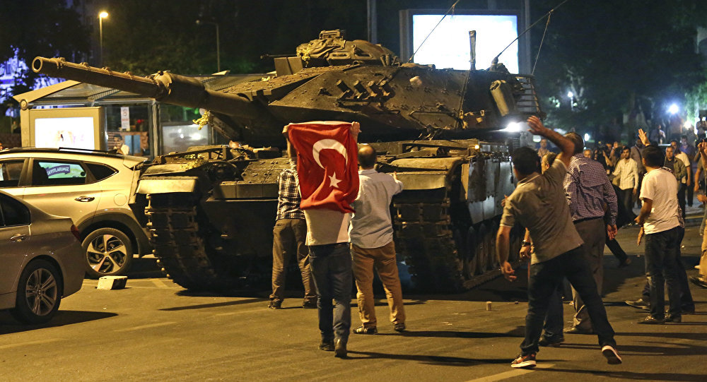 Tank in Turkey military coup
