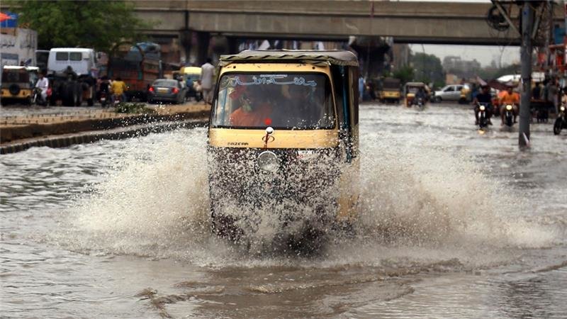 The flooding has left 45 percent of Karachi without power 