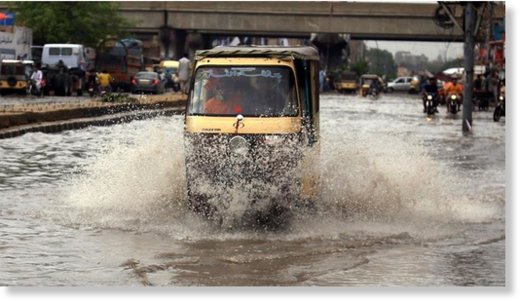 The flooding has left 45 percent of Karachi without power 