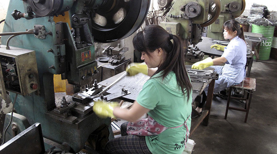 Click to enlarge China workers