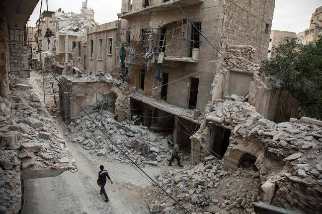 Click to enlarge Aleppo destruction