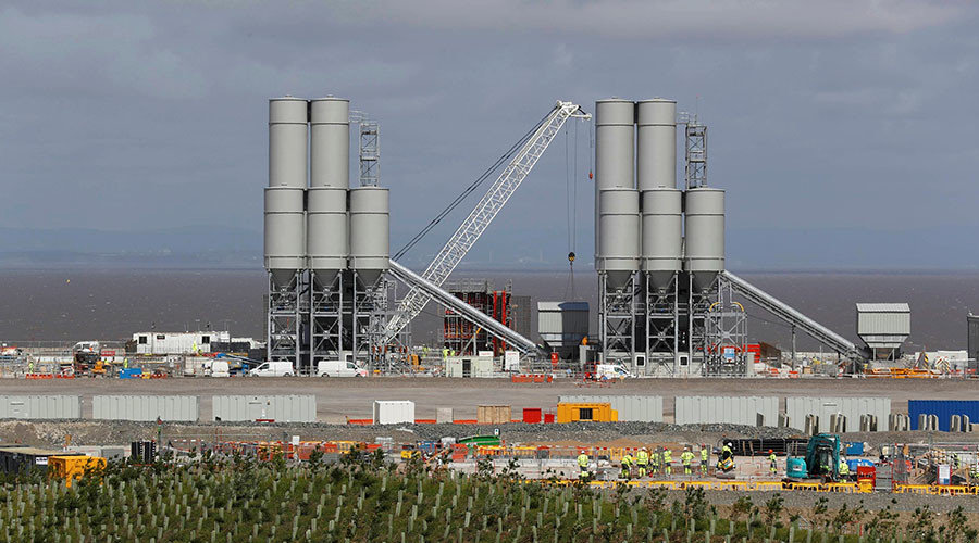 Hinkley Point C nuclear power station site near Bridgwater in Britain