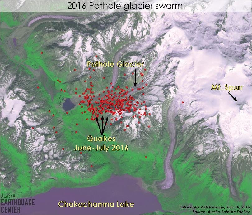 Pothole glacier swarm map