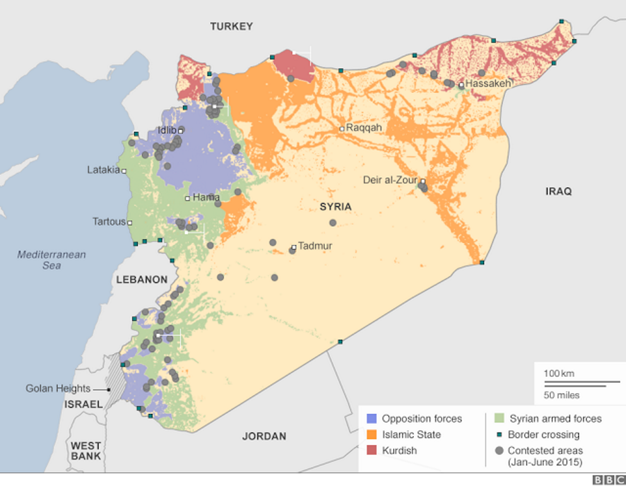 Click to enlarge BBC map syria war
