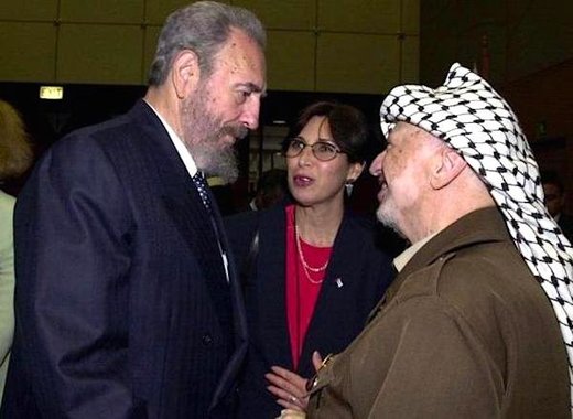 Click to enlarge Fidel and Arafat