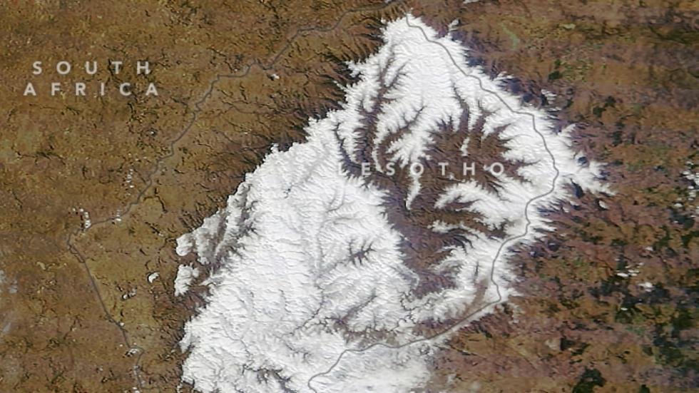 Lesotho heavy snowfall