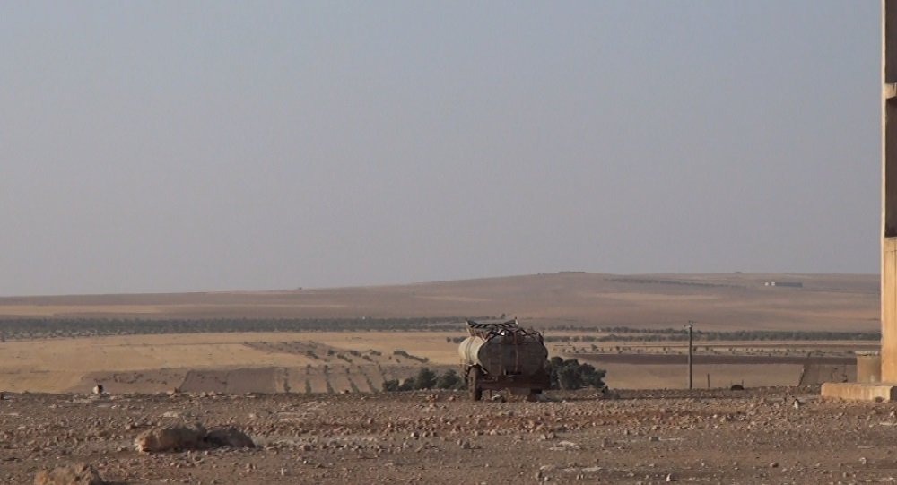 destroyed Daesh oil truck