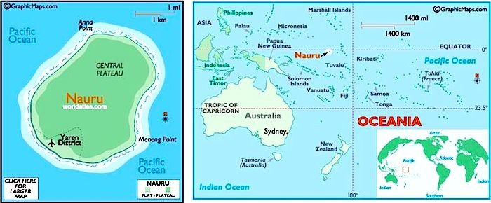 Click to enlarge Map Nauru