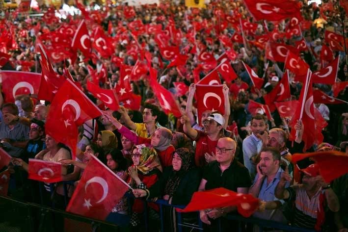 Turkey coup protesters