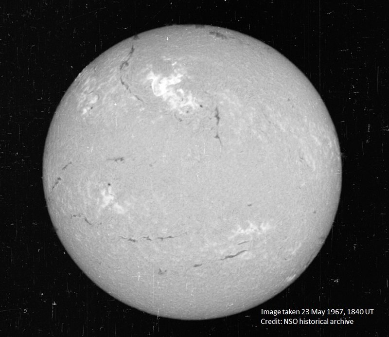 View of the Sun on May 23, 1967