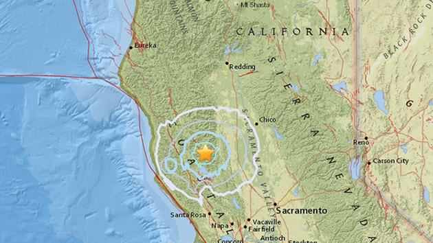California earthquake map
