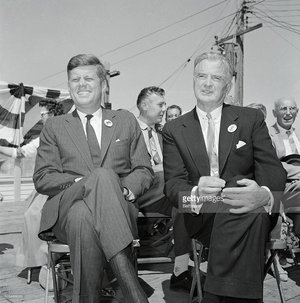 Senator Symington with JFK, who was adamantly against a nuclear Israel.