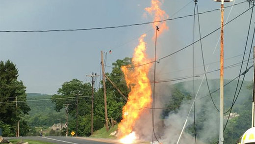 New Jersey gas line fire