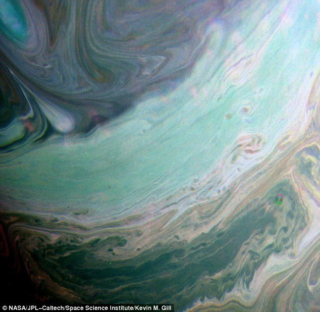 Click to enlarge Saturn infrared