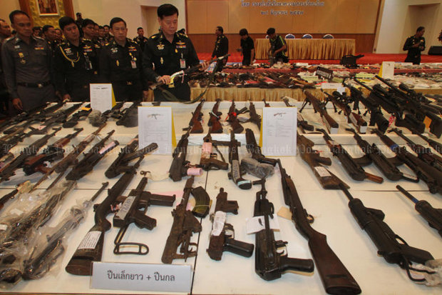 Click to enlarge Shinawatra's forces weapons seized