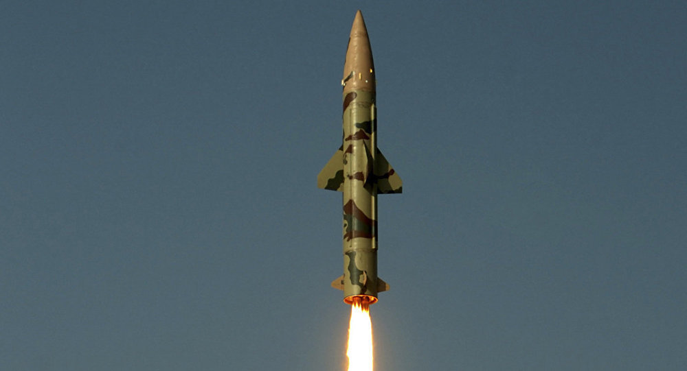 Indian surface-to-surface missle launch