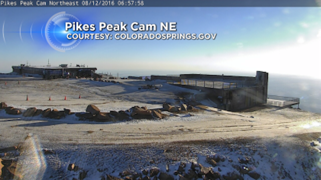 Summer snow at Pikes Peak