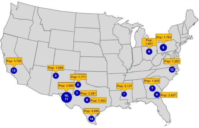 Click to enlarge map for-profit prisons