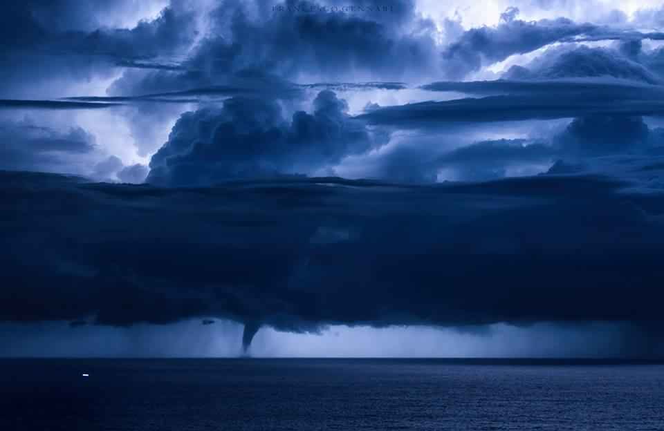 water spout over Adriatic Sea