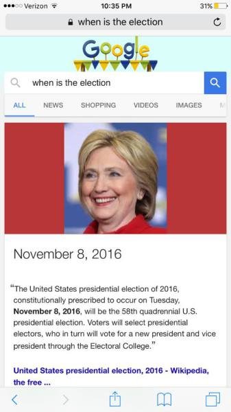 Google election search