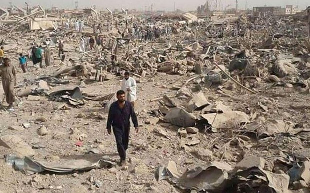 Click to enlarge coalition airstrike Iraq