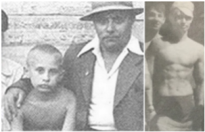 Click to enlarge young putin with father and as a young man