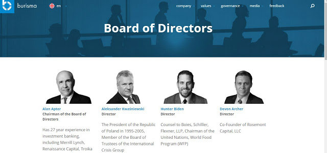 Ukraine gas company Burisma board