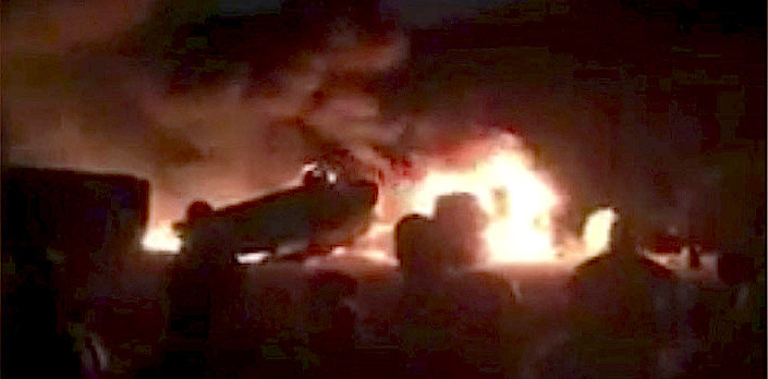 Click to enlarge Car aflame