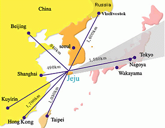 Map of Jeju island military base
