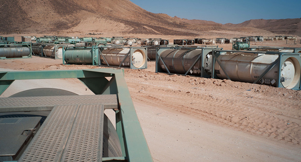 Unguarded chemical storage tanks in Libya