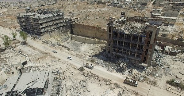 Click to enlarge Supply road in north Aleppo
